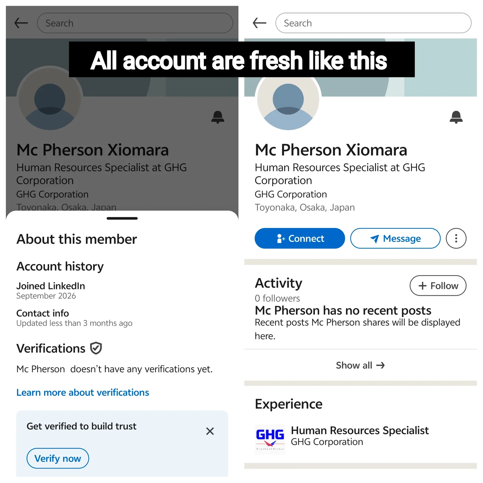 Linkedin.com | 2026 | 1 month old | 2FA key | Mix location | Format: Login:Pass:2FA: profile ✅