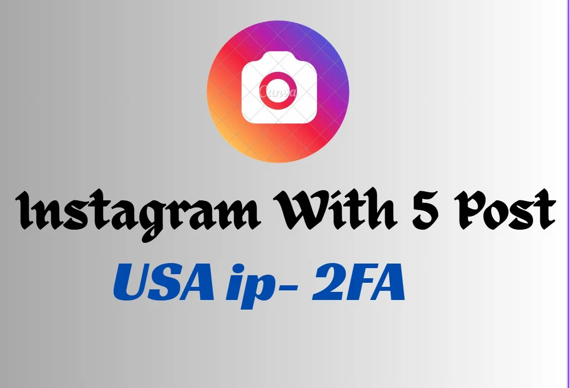 ✅USA Instagram With 5 Post ✅