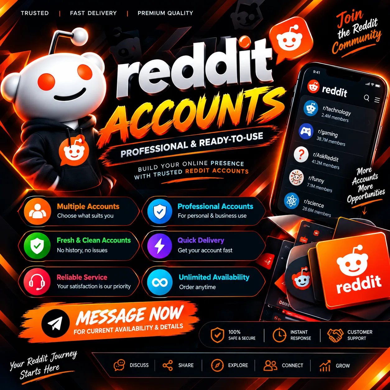 Reddit Accounts Available | Professional Quality Digital Accounts