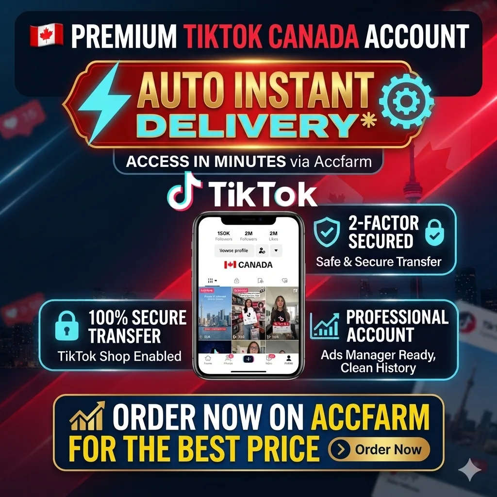 TikTok Canada Account | Professional & Ads Ready | 2FA Secured | Instant Auto-Delivery